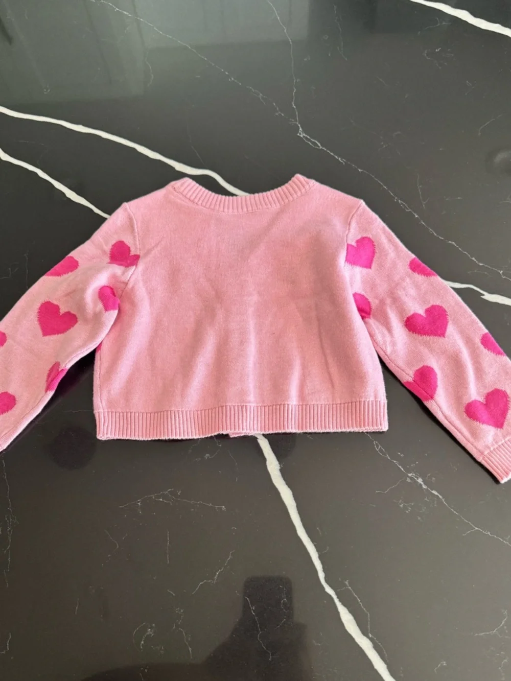 The Children's Place‎ Pink Heart Button-Front Cardigan